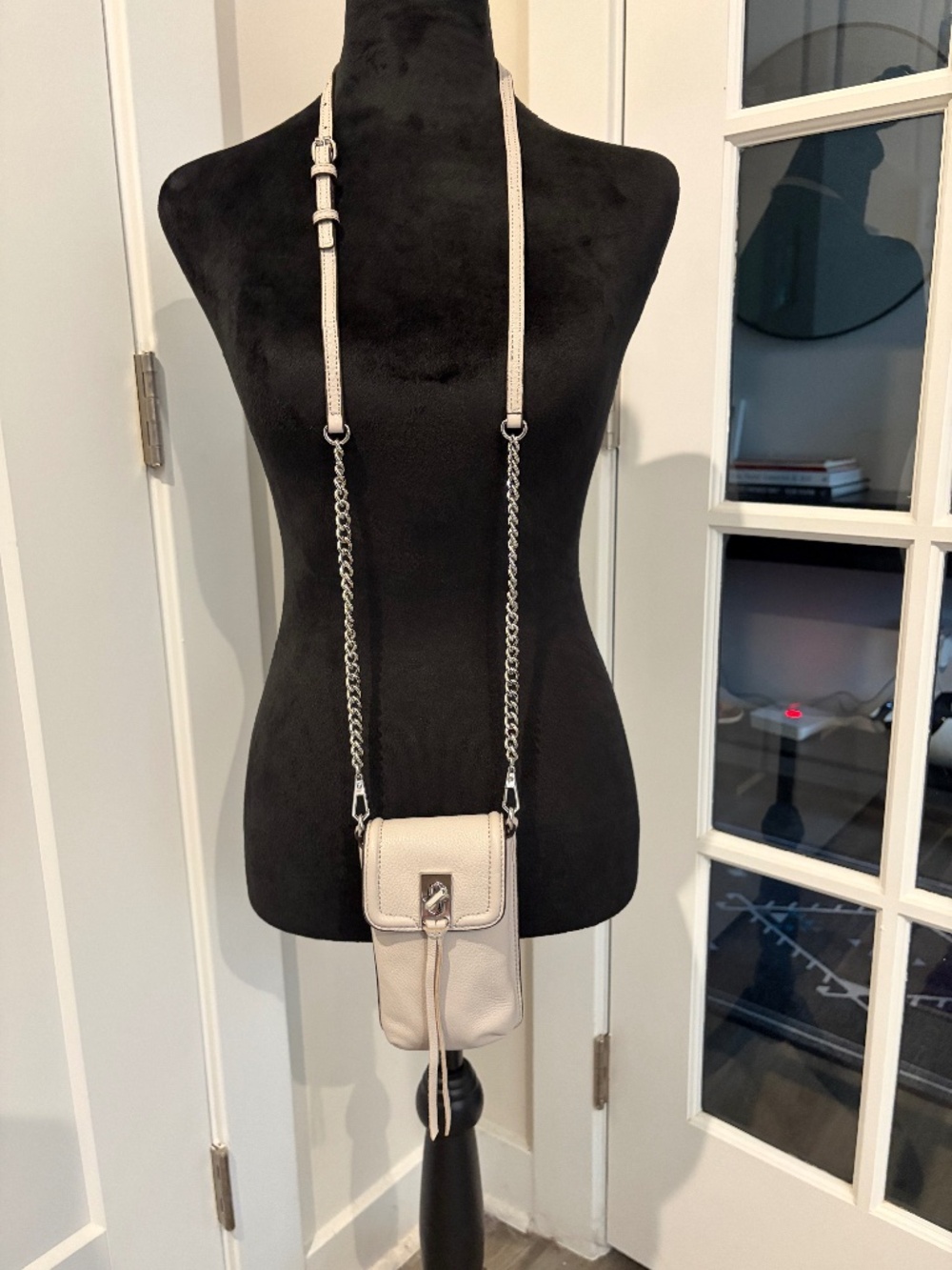 Rebecca Minkoff Cream Pebbled Leather Darren Bag